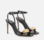 Elisabetta Franchi Zwarte Leren Stiletto Hak Sandalen Black Dames - Thumbnail 2