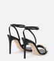 Elisabetta Franchi Zwarte Leren Stiletto Hak Sandalen Black Dames - Thumbnail 3