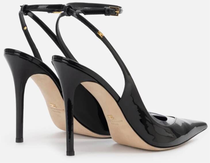 Elisabetta Franchi Zwarte sandalen voor vrouwen