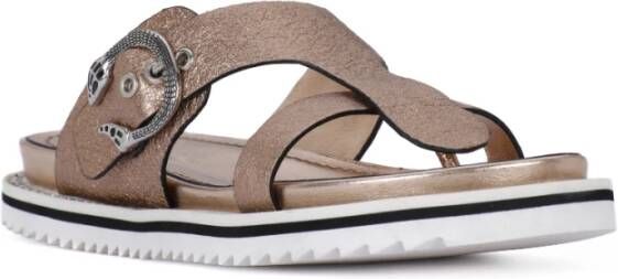 Elvio Zanon Crackel Sandal Beige Dames