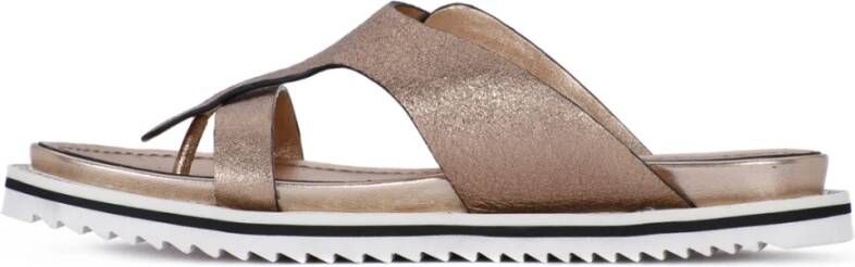 Elvio Zanon Crackel Sandal Beige Dames