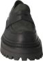 Elvio Zanon Dames Leren Loafer in Zwart Groen - Thumbnail 2