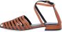 Elvio Zanon Parma lederen sandalen Bruin Dames - Thumbnail 3