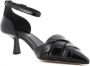 Elvio Zanon Leren Sleehak Pumps Black Dames - Thumbnail 3