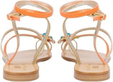 Emanuela Caruso Flat Sandals Oranje Dames