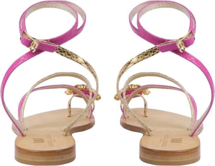 Emanuela Caruso Flat Sandals Roze Dames