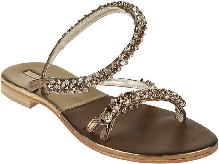 Emanuela Caruso Flip Flops Sliders Beige Dames