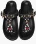 Emanuelle Vee Dames Rhinestone Flip Flops met Rubberen Zool Black Dames - Thumbnail 2