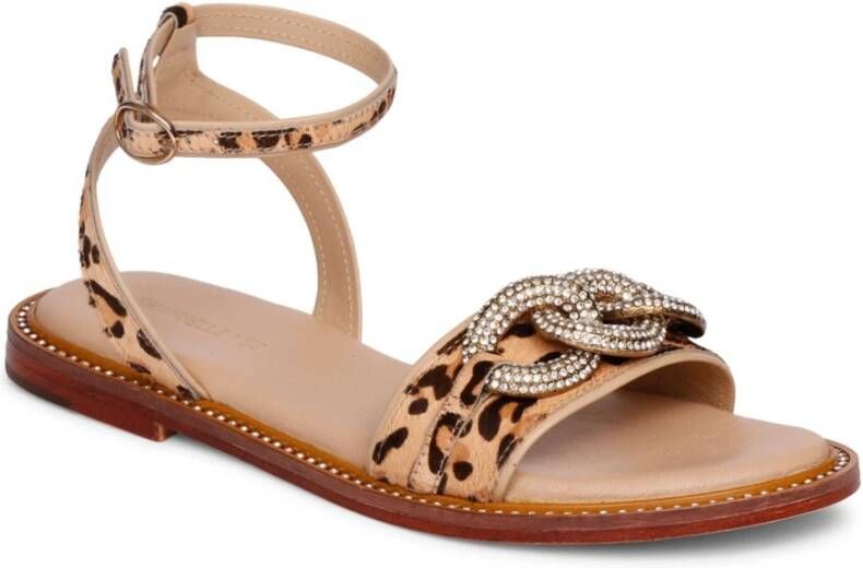 Emanuelle Vee Flat Sandals Bruin Dames