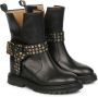 Emanuelle Vee Leren Studs Dames Enkellaars Black Dames - Thumbnail 2