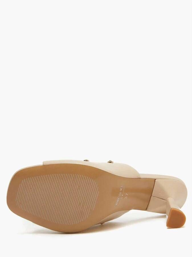 Emanuelle Vee Heeled Mules Beige Dames