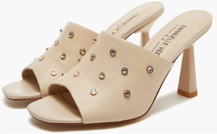 Emanuelle Vee Heeled Mules Beige Dames