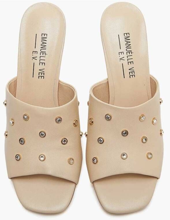 Emanuelle Vee Heeled Mules Beige Dames