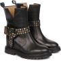 Emanuelle Vee Leren Studs Dames Enkellaars Black Dames - Thumbnail 2