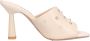 Emanuelle Vee Beige Leren Sandalen met Strass Details Beige Dames - Thumbnail 3