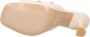 Emanuelle Vee Beige Leren Sandalen met Strass Details Beige Dames - Thumbnail 5