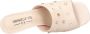 Emanuelle Vee Beige Leren Sandalen met Strass Details Beige Dames - Thumbnail 6