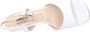 Emanuelle Vee Elegante Leren Sandalen met 90mm Bamboe Effect Hak White Dames - Thumbnail 6