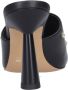 Emanuelle Vee Zwarte Leren Sandalen met Strass Details Black Dames - Thumbnail 6