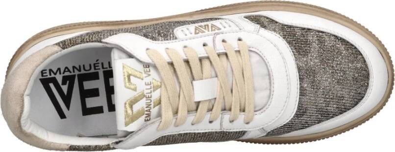 Emanuelle Vee Sneakers van leer en stof