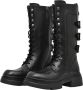 Emanuelle Vee Zwarte Leren Enkellaarzen Black Dames - Thumbnail 5