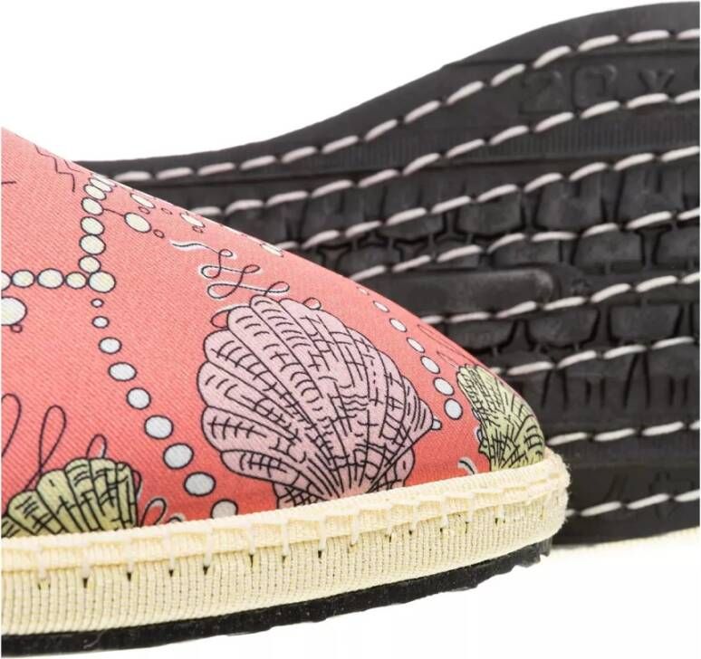 EMILIO PUCCI Kleurrijke Satijnen Ballerina Schoenen Koraal Multicolor Dames