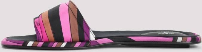 EMILIO PUCCI Multicolor Zijden Sandalen Elegante Stijl Multicolor Dames