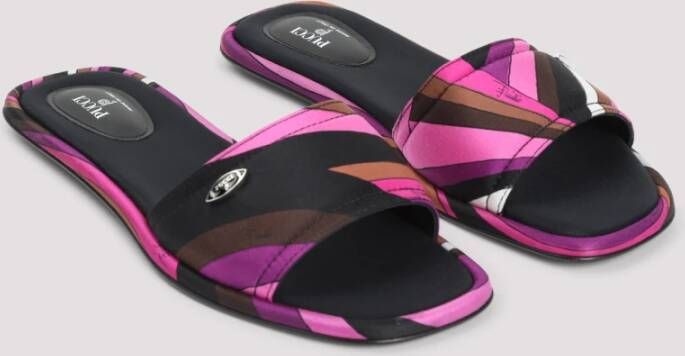 EMILIO PUCCI Multicolor Zijden Sandalen Elegante Stijl Multicolor Dames