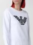 Emporio Ar i Adelaar Logo Sweatshirt Wit Katoen - Thumbnail 2
