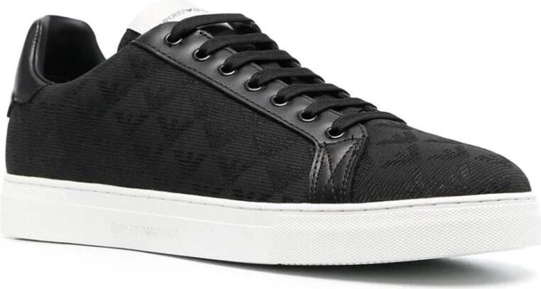 Emporio Armani black casual sneaker Zwart Heren