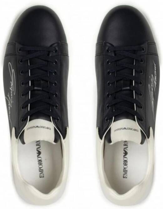 Emporio Armani Blauwe Lage Top Sneakers X4X264Xm670K568