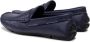 Emporio Armani Blauwe Leren Logo Mocin Blue Heren - Thumbnail 3