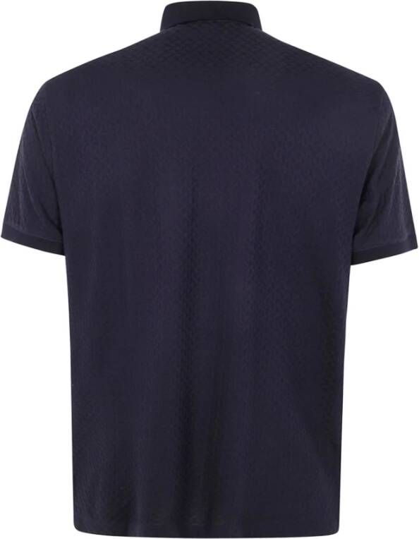 Emporio Armani Blauwe T-shirts en Polo's met Adelaarborduurwerk