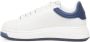 Emporio Armani Wit Blauw Leren Sneakers Vetersluiting White Heren - Thumbnail 5