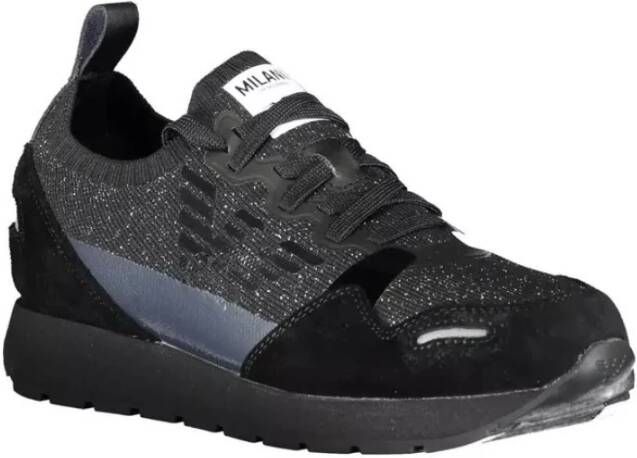 Emporio Armani Contrastvetersneakers Black Dames