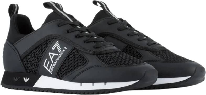 Emporio Armani EA7 Ademende Stof Heren Sneakers Blue Heren