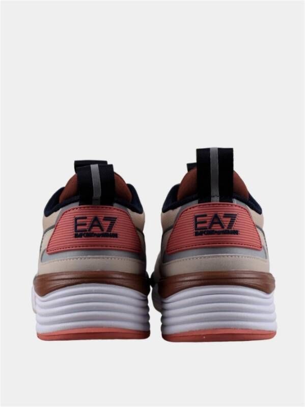 Emporio Armani EA7 Beige Logo Patched Sneakers Multicolor Heren