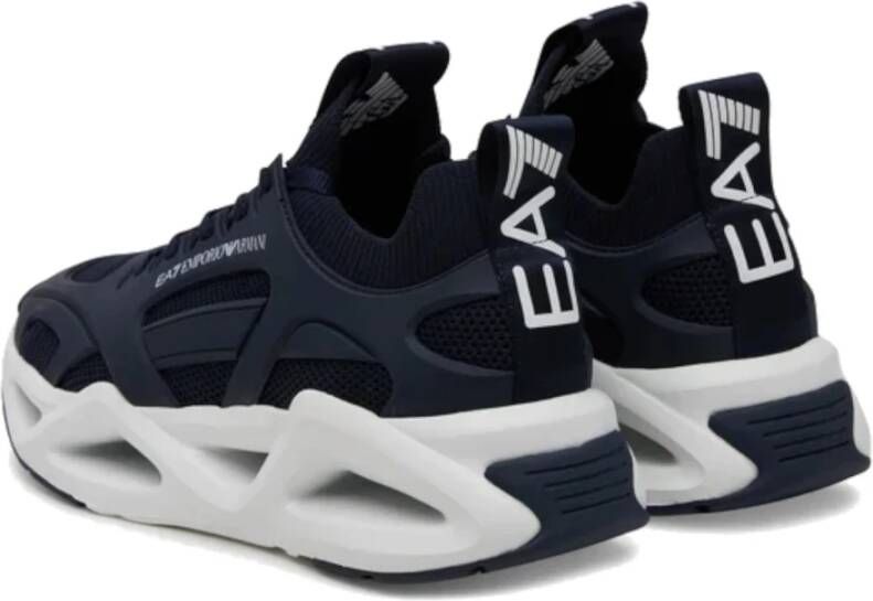 Emporio Armani EA7 Blauwe Lage Top Sneakers X8X174Xk377U547