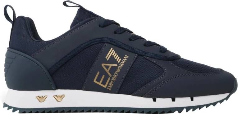 Emporio Armani EA7 Blauwe Sneakers voor Heren Blauw Heren