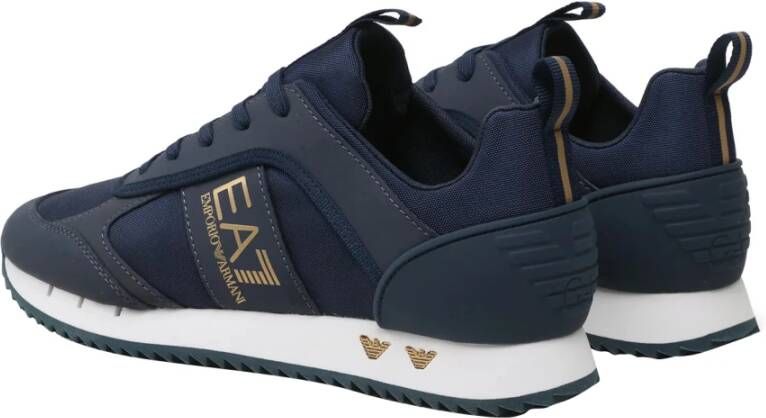 Emporio Armani EA7 Blauwe Sneakers voor Heren Blauw Heren