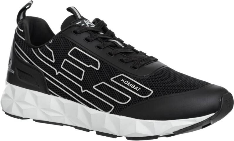 Emporio Armani EA7 Effen Veterschoenen Black Heren