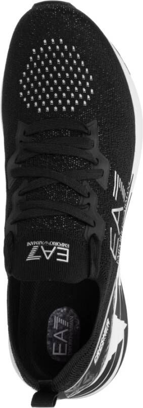Emporio Armani EA7 Zwarte Witte Mesh Sneaker Trainingschoenen Black Dames - Foto 5