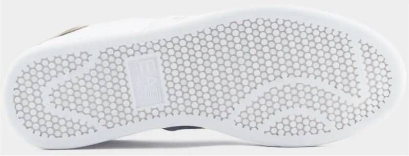 Emporio Armani EA7 Eenoudige en eelzijdige leren sneakers White Heren