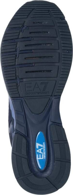 Emporio Armani EA7 Effen Vetersluiting Sneakers Blue Heren
