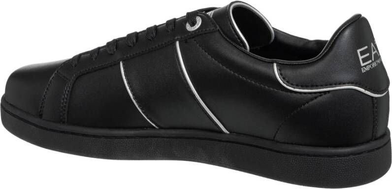 Emporio Armani EA7 Effen Vetersneakers Black Heren
