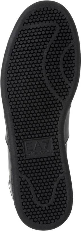 Emporio Armani EA7 Effen Vetersneakers Black Heren
