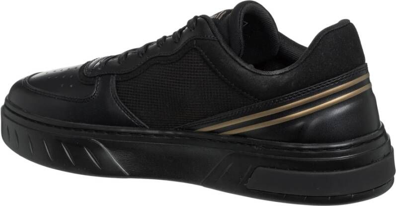 Emporio Armani EA7 Effen Vetersneakers Black Heren