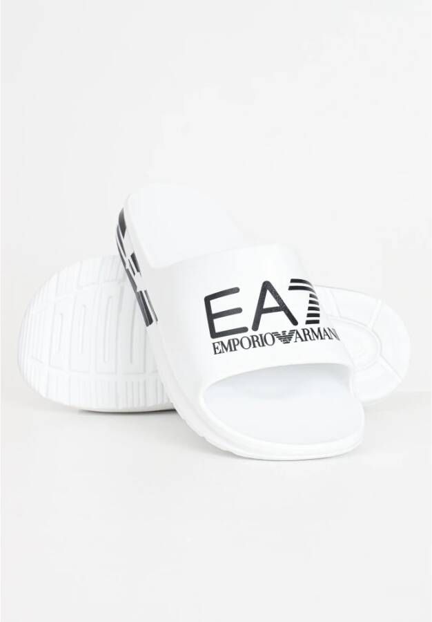 Emporio Armani EA7 Flat Sandals White Heren
