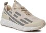 Emporio Armani EA7 Gedrukt logo textiel sneakers Beige Heren - Thumbnail 4