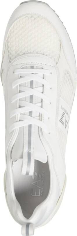 Emporio Armani EA7 Effen Veterschoenen White Heren